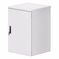 Intellinet Industrial IP55 19" Wall Mount Cabinet with Integrated Fans, 18U 600 mm (17.7 in.) Depth, Roof-mounted Two-fan Ven ...