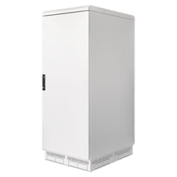 Intellinet Industrial IP55 19" Network Cabinet with Integrated Fans, 27U 800 mm (31.5 in.) Depth, Roof-mounted Four-fan Ventilation Unit, Dust-ingress and Water-jet Protection, Floor-standing. Assembled, Light Gray RAL7035