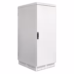 Intellinet Industrial IP55 19" Network Cabinet with Integrated Fans, 27U 800 mm (31.5 in.) Depth, Roof-mounted Four-fan Ventilation Unit, Dust-ingress and Water-jet Protection, Floor-standing. Assembled, Light Gray RAL7035