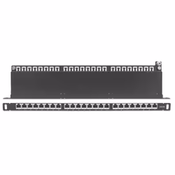 Intellinet Patch Panel, Cat6a, FTP, 24-Port, 19", 0.5U, Shielded, 90° Top-Entry Punch Down Blocks, Black - Additional view 5