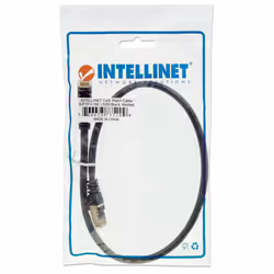 Intellinet Network Patch Cable, Cat6, 0.5m, Black, Copper, S/FTP, LSOH / LSZH, PVC, RJ45, Gold Plated Contacts, Snagless, Booted, Lifetime Warranty, Polybag - Additional view 5