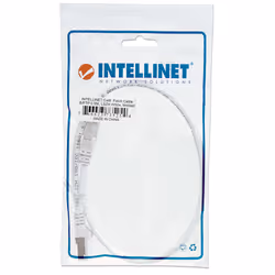 Intellinet Network Patch Cable, Cat6, 0.5m, White, Copper, S/FTP, LSOH / LSZH, PVC, RJ45, Gold Plated Contacts, Snagless, Booted, Lifetime Warranty, Polybag - Additional view 5