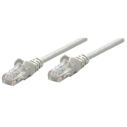 Intellinet Network Patch Cable, Cat5e, 0.25m, Grey, CCA, SF/UTP, PVC, RJ45, Gold Plated Contacts, Snagless, Booted, Lifetime Warranty, Polybag