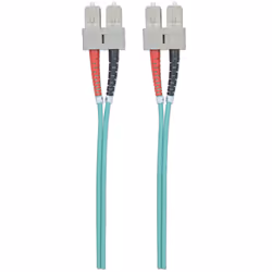 Intellinet Fiber Optic Patch Cable, OM3, SC/SC, 2m, Aqua, Duplex, Multimode, 50/125 µm, LSZH, Fibre, Lifetime Warranty, Polybag - Additional view 4