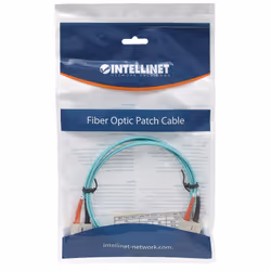 Intellinet Fiber Optic Patch Cable, OM3, SC/SC, 5m, Aqua, Duplex, Multimode, 50/125 µm, LSZH, Fibre, Lifetime Warranty, Polybag - Additional view 5
