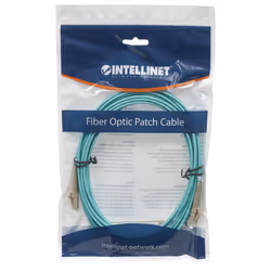 Intellinet Fiber Optic Patch Cable, OM3, LC/LC, 1m, Aqua, Duplex, Multimode, 50/125 µm, LSZH, Fibre, Lifetime Warranty, Polybag - Additional view 5