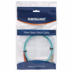 Intellinet Fiber Optic Patch Cable, OM3, ST/LC, 1m, Aqua, Duplex, Multimode, 50/125 µm, LSZH, Fibre, Lifetime Warranty, Polybag - Additional view 5