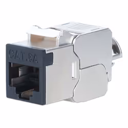Intellinet 791298, Flat, Black, Stainless steel, RJ-45, Female, 10GBase-T, Gold