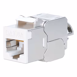 Intellinet 791304, Flat, Stainless steel, White, RJ-45, Female, 10GBase-T, Gold