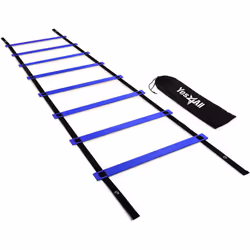Yes4All Speed Agility Ladder Training Equipment with Carry Bag - 8 Rungs Blue