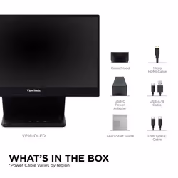 Viewsonic VP Series VP16-OLED computer monitor 40.6 cm (16") 1920 x 1080 pixels Full HD Black - Additional view 7
