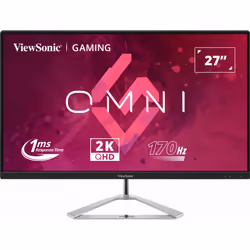 Viewsonic VX Series VX2780-2K, 68.6 cm (27"), 2560 x 1440 pixels, 2K Ultra HD, LED, 1 ms, Black