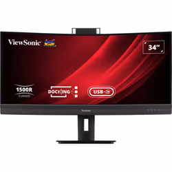 Viewsonic VG3457CV, 86.4 cm (34"), 3440 x 1440 pixels, UltraWide Quad HD, LED, 5 ms, Black