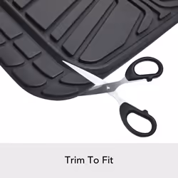 Amazon Basics 3-Piece Premium Rubber Floor Mat for Cars, SUVs and Trucks, All Weather Protection, Universal Trim to Fit,Black