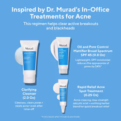 Murad Acne Trial Kit - Clear Breakouts + Control Oil 3-Piece Trial Kit ($50 Value) - Clarifying Cleanser 2Fl Oz  Rapid Relief Acne Treatment 0.25Fl Oz