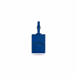Rico Industries NFL Los Angeles Chargers Blue Laser Engraved Ultra Suede Luggage Tag - Includes ID Card 2.75 * 3.5 inches