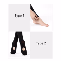 Stelle Girls Tights Ballet Dance Tights Women Ultra Soft Pro Convertible Transition Tights Black  XS