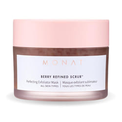 MONAT Berry Refined Scrub - Perfecting Exfoliator Mask with Skin-Brightening AHAs and Cranberry Seeds  87ml