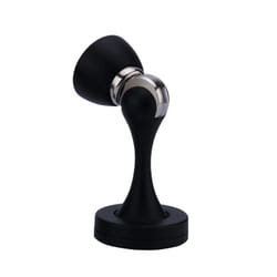 Solid Mental Magnetic Door Stop  Wall Mounted  Black