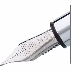 Faber-Castell Ambition 148140 Fountain Pen Stainless Resin Nib Size M Includes Gift Packaging Barrel Colour Black/Silver