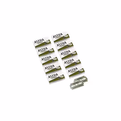 Astra Platinum Double Edge Safety Razor Blades, 50 Blades (10 x 5)