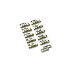 Astra Platinum Double Edge Safety Razor Blades, 50 Blades (10 x 5)