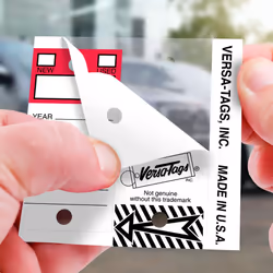 Versa-Tags 250 Key Tags  Self Protecting Poly  1.25''x3''  Highly Resistant to Abrasion  250 Key Tag Pack  250 Chrome Plated Key Tag Rings Included To