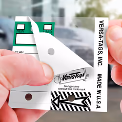 Versa-Tags 250 Key Tags  Self Protecting Poly  1.25''x3''  Highly Resistant to Abrasion  250 Key Tag Pack  250 Chrome Plated Key Tag Rings Included To