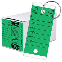 Versa-Tags 250 Key Tags  Self Protecting Poly  1.25''x3''  Highly Resistant to Abrasion  250 Key Tag Pack  250 Chrome Plated Key Tag Rings Included Co
