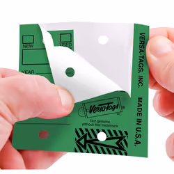Versa-Tags 250 Key Tags  Self Protecting Poly  1.25''x3''  Highly Resistant to Abrasion  250 Key Tag Pack  250 Chrome Plated Key Tag Rings Included Co