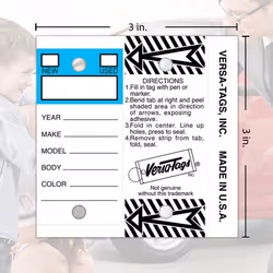 Versa-Tags 500 Key Tags  Self Protecting Poly  1.25''x3''  Highly Resistant to Abrasion  500 Key Tag Pack  500 Chrome Plated Key Tag Rings Included To
