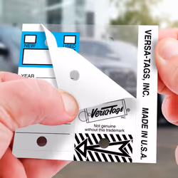 Versa-Tags 500 Key Tags  Self Protecting Poly  1.25''x3''  Highly Resistant to Abrasion  500 Key Tag Pack  500 Chrome Plated Key Tag Rings Included To