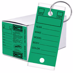 Versa-Tags 500 Key Tags  Self Protecting Poly  1.25''x3''  Highly Resistant to Abrasion  500 Key Tag Pack  500 Chrome Plated  ...