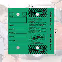 Versa-Tags 500 Key Tags  Self Protecting Poly  1.25''x3''  Highly Resistant to Abrasion  500 Key Tag Pack  500 Chrome Plated Key Tag Rings Included Co