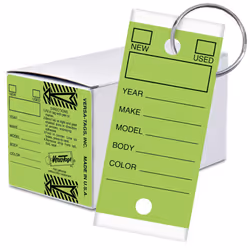 Versa-Tags 500 Key Tags Self Protecting Poly 1.25''x3'' Highly Resistant to Abrasion 500 Key Tag Pack 500 Chrome Plated ...