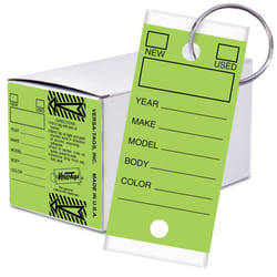 Versa-Tags 500 Key Tags  Self Protecting Poly  1.25''x3''  Highly Resistant to Abrasion  500 Key Tag Pack  500 Chrome Plated Key Tag Rings Included Co