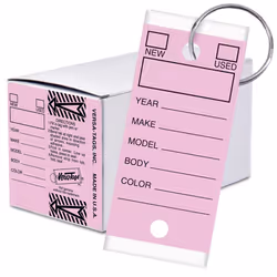 Versa-Tags 500 Key Tags  Self Protecting Poly  1.25''x3''  Highly Resistant to Abrasion  500 Key Tag Pack  500 Chrome Plated  ...