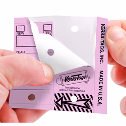 Versa-Tags 500 Key Tags  Self Protecting Poly  1.25''x3''  Highly Resistant to Abrasion  500 Key Tag Pack  500 Chrome Plated Key Tag Rings Included Co