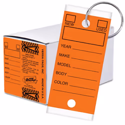 Versa-Tags 500 Key Tags Self Protecting Poly 1.25''x3'' Highly Resistant to Abrasion 500 Key Tag Pack 500 Chrome Plated ...