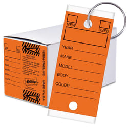 Versa-Tags 500 Key Tags  Self Protecting Poly  1.25''x3''  Highly Resistant to Abrasion  500 Key Tag Pack  500 Chrome Plated Key Tag Rings Included Co