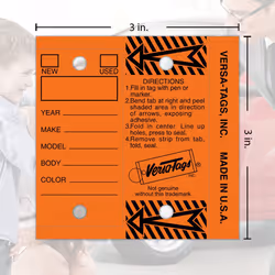 Versa-Tags 500 Key Tags  Self Protecting Poly  1.25''x3''  Highly Resistant to Abrasion  500 Key Tag Pack  500 Chrome Plated Key Tag Rings Included Co