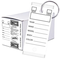 Versa-Tags 1000 Key Tags  Self Protecting Poly  1.25''x3''  Highly Resistant to Abrasion  1000 Key Tag Pack  1000 Chrome Plated Key Tag Rings Included