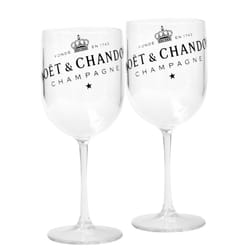 Moet & Chandon Clear Ice Imperial Plastic Champagne Glasses [x2]