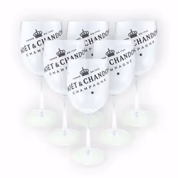 Moet & Chandon Clear Ice Imperial Plastic Champagne Glasses [x6]