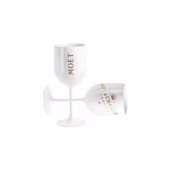 Moet & Chandon Ice Imperial White Plastic Champagne Glasses [x2]