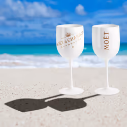 Moet & Chandon White Ice Imperial Acrylic Champagne Glasses [x4]
