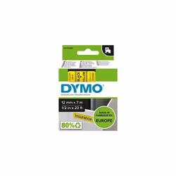 Authentic D1 Labels Black Print on Yellow Tape 12 mm x 7 m SelfAdhesive Labels for LabelManager Label Makers Made in Europe