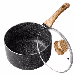 MICHELANGELO 3 Quart Saucepan with Lid Nonstick Sauce Pan with Lid Small Pot with Lid Granite Coating Sauce Pan 3 Quart S ...