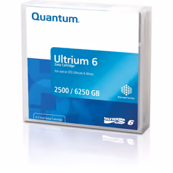 Quantum MR-L6LQN-LP, Blank data tape, LTO, 2.5 TB, 6.25 TB, 2.5:1, Black