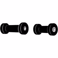 Spool Roller 5 W 5/8 S BLK RUB